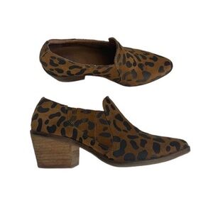 Dolce Vita leather slip on leopard western bohemian coastal cowgirl boot size 9